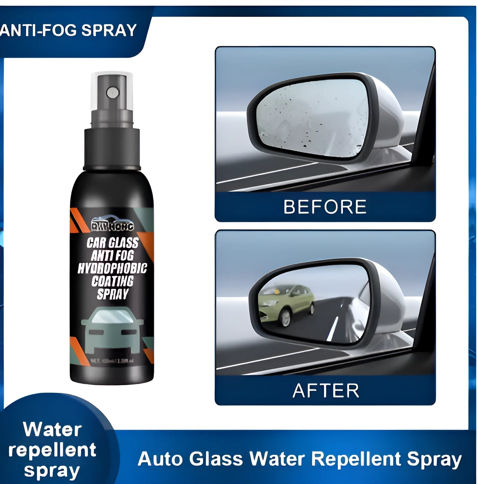 Car Glass Anti-Fog Hydrophobic Coating Jumbo Pack (Buy 1 Get 2 FREE)